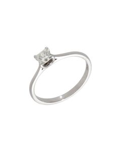 Pre-Owned 9ct White Gold 0.55ct Princess Cut Diamond Ring