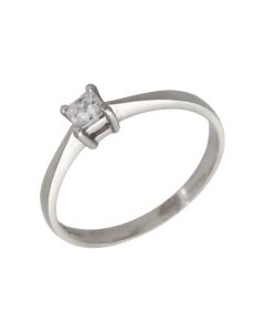 Pre-Owned Platinum 0.25ct Princess Cut Diamond Solitaire Ring