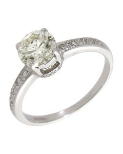 Pre-Owned 14ct White Gold 1.02ct Diamond Solitaire Ring