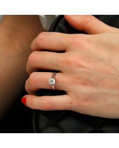 Pre-Owned 14ct White Gold 0.91ct Diamond Solitaire Ring