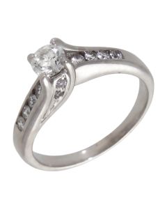 Pre-Owned 18ct White Gold 0.50ct Diamond Solitaire Ring