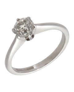 Pre-Owned 18ct White Gold 0.61ct Diamond Solitaire Ring