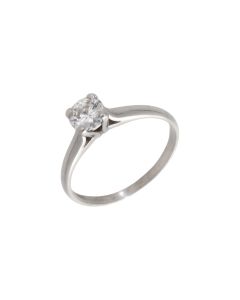 Pre-Owned 18ct White Gold 0.51ct Diamond Solitaire Ring