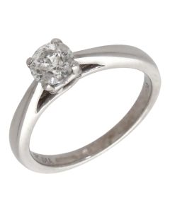 Pre-Owned 9ct White Gold 0.50ct Diamond Solitaire Ring