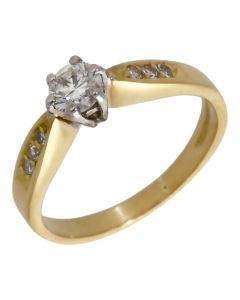 Pre-Owned 18ct Yellow Gold 0.33ct Diamond Solitaire Ring