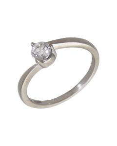 Pre-Owned 18ct White Gold 0.33ct Diamond Solitaire Twist Ring