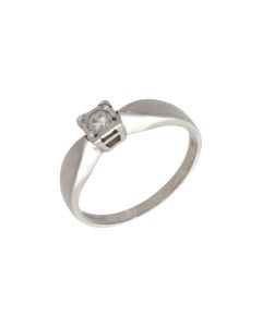 Pre-Owned 9ct White Gold Illusion Set Diamond Solitaire Ring