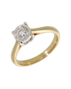 Pre-Owned 9ct Yellow Gold 0.25ct Diamond Solitaire Ring