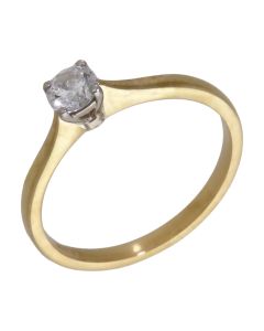 Pre-Owned 9ct Yellow Gold 0.29ct Diamond Solitaire Ring