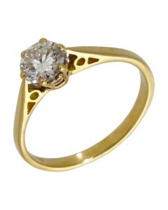 Pre-Owned 18ct Yellow Gold 0.64ct Diamond Solitaire Ring