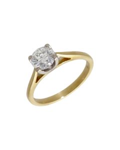 Pre-Owned 18ct Yellow Gold 0.75ct Diamond Solitaire Ring