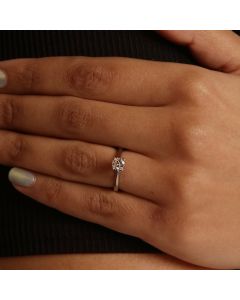 Pre-Owned 18ct White Gold 0.50ct Diamond Solitaire Ring