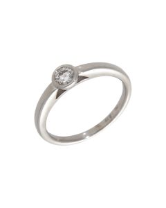 Pre-Owned 18ct White Gold 0.20ct Diamond Solitaire Ring