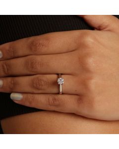 Pre-Owned 900 Platinum 0.70ct Diamond Solitaire Ring