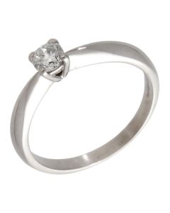 Pre-Owned 18ct White Gold 0.28ct Diamond Solitaire Ring