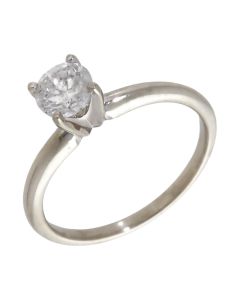 Pre-Owned 14ct White Gold 0.66ct Diamond Solitaire Ring