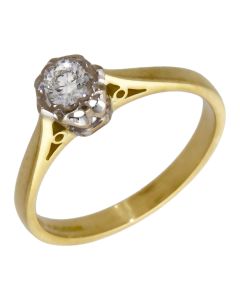 Pre-Owned 18ct Yellow Gold 0.22ct Diamond Solitaire Ring