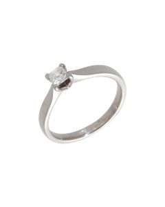 Pre-Owned 18ct Gold 0.23ct Princess Cut Diamond Solitaire Ring