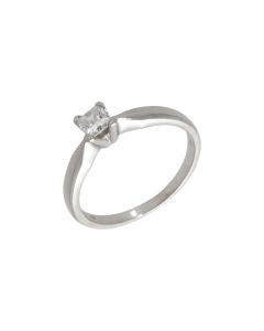 Pre-Owned Platinum 0.29ct Princess Cut Diamond Solitaire Ring