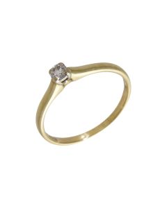 Pre-Owned 9ct Yellow Gold Diamond Solitaire Ring