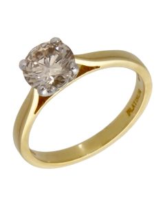 Pre-Owned 18ct Yellow Gold 1.13ct Diamond Solitaire Ring