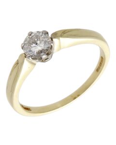 Pre-Owned 9ct Yellow Gold 0.40ct Diamond Solitaire Ring