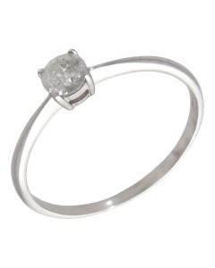 Pre-Owned 9ct White Gold 0.50ct Diamond Solitaire Ring