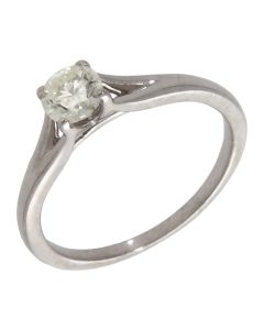 Pre-Owned 9ct White Gold 0.52ct Diamond Solitaire Ring