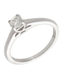 Pre-Owned 9ct White Gold 0.35ct Forever Diamond Solitaire Ring