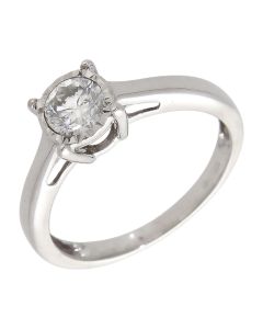 Pre-Owned 18ct White Gold 0.50ct Diamond Solitaire Ring