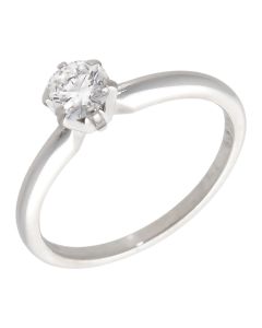 Pre-Owned 14ct White Gold 0.46ct Diamond Solitaire Ring