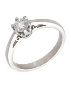 Pre-Owned 9ct White Gold 0.25ct Diamond Solitaire Ring