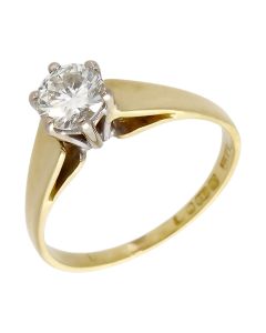 Pre-Owned 18ct Yellow Gold 0.45ct Diamond Solitaire Ring