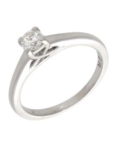 Pre-Owned 9ct White Gold 0.25ct Diamond Solitaire Ring