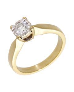 Pre-Owned 18ct Yellow Gold 0.34ct Diamond Solitaire Ring