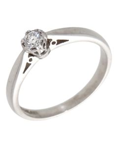 Pre-Owned 18ct White Gold Diamond Solitaire Ring