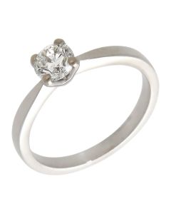Pre-Owned 18ct White Gold 0.46ct Diamond Solitaire Ring