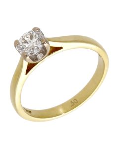 Pre-Owned 18ct Yellow Gold 0.50ct Diamond Solitaire Ring