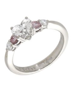 Pre-Owned Platinum Heart Diamond Solitaire Ring