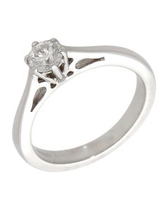 Pre-Owned 18ct White Gold 0.30ct Diamond Solitaire Ring