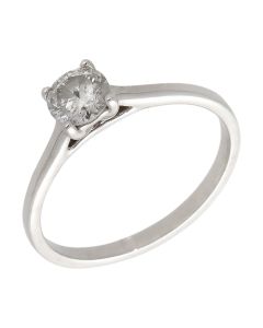 Pre-Owned 14ct White Gold 0.50ct Diamond Solitaire Ring