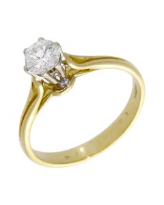 Pre-Owned 18ct Yellow Gold 0.38ct Diamond Solitaire Ring