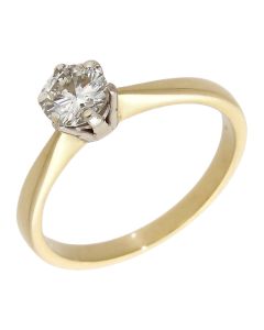 Pre-Owned 18ct Yellow Gold 0.50ct Diamond Solitaire Ring