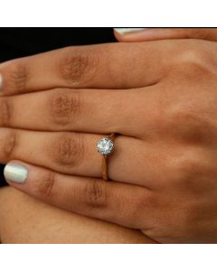 Pre-Owned 18ct Yellow Gold 0.66ct Diamond Solitaire Ring