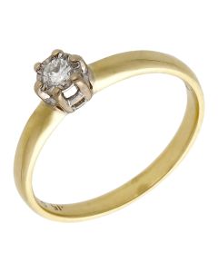 Pre-Owned 18ct Yellow Gold 0.15ct Diamond Solitaire Ring