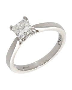 Pre-Owned Platinum 0.75ct Princess Cut Diamond Solitaire Ring