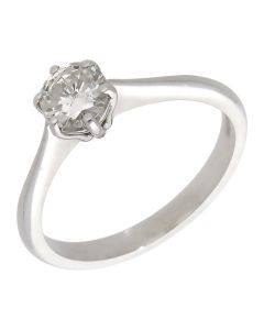 Pre-Owned 9ct White Gold 0.56ct Diamond Solitaire Ring
