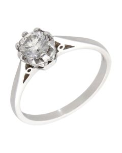 Pre-Owned Platinum 0.50ct Diamond Solitaire Ring