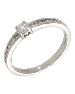 Pre-Owned 9ct White Gold 0.33ct Diamond Solitaire Ring