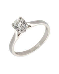 Pre-Owned Platinum 0.70 Carat Diamond Solitaire Ring